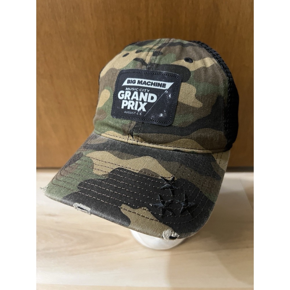 NEW 2023 Big Machine Music City Grand Prix Camo Trucker Snapback Hat IndyCar